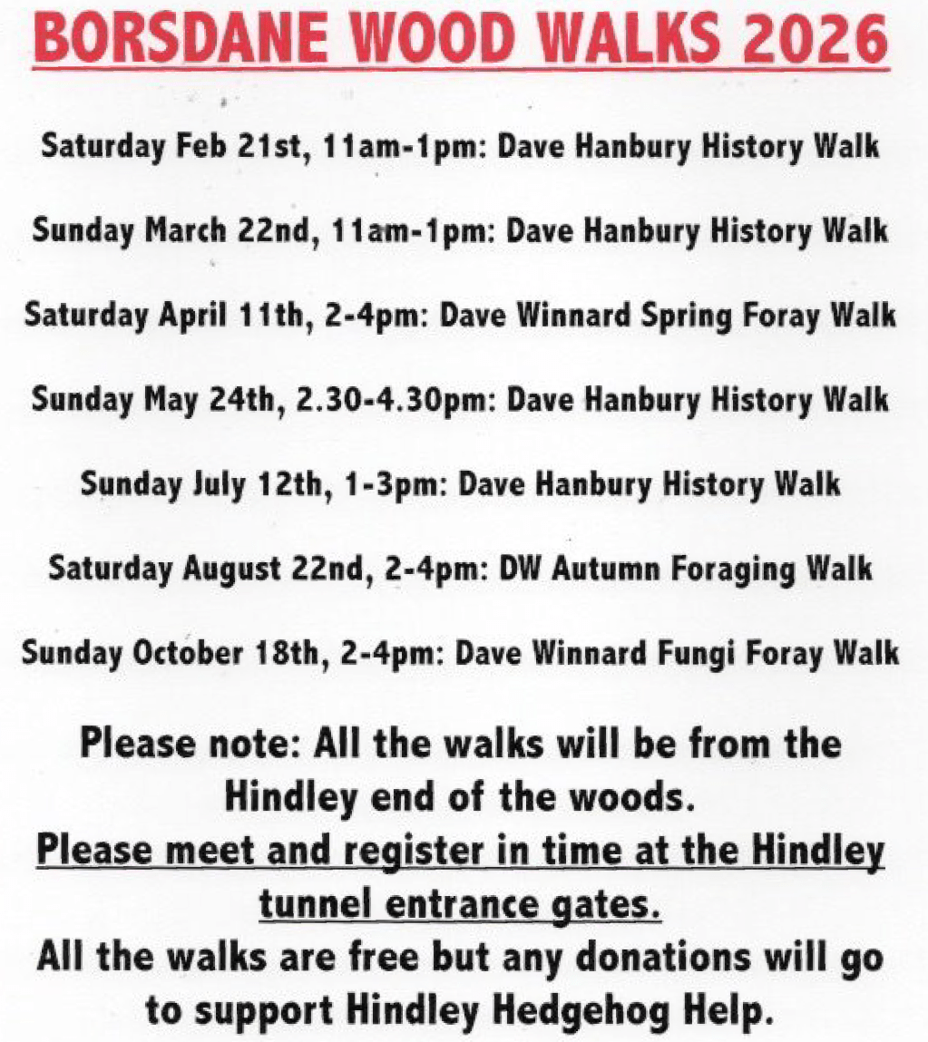 Borsdane Wood Walks Planned Programme&nbsp;2026