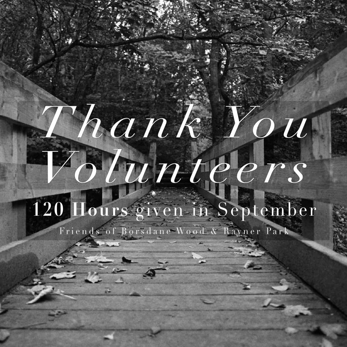 September Volunteers Give 120&nbsp;Hours